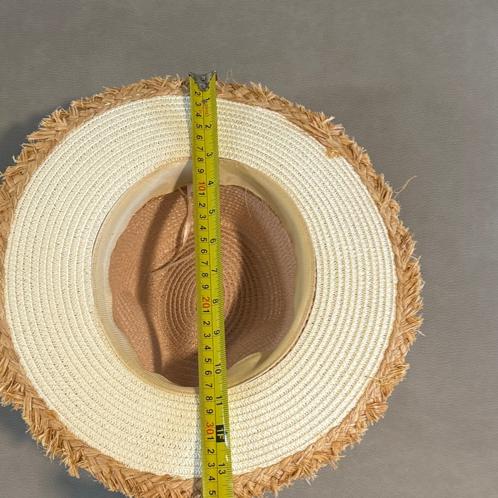 Stylish Pink and Tan Women's Sun Hat - Picture 4 of 5